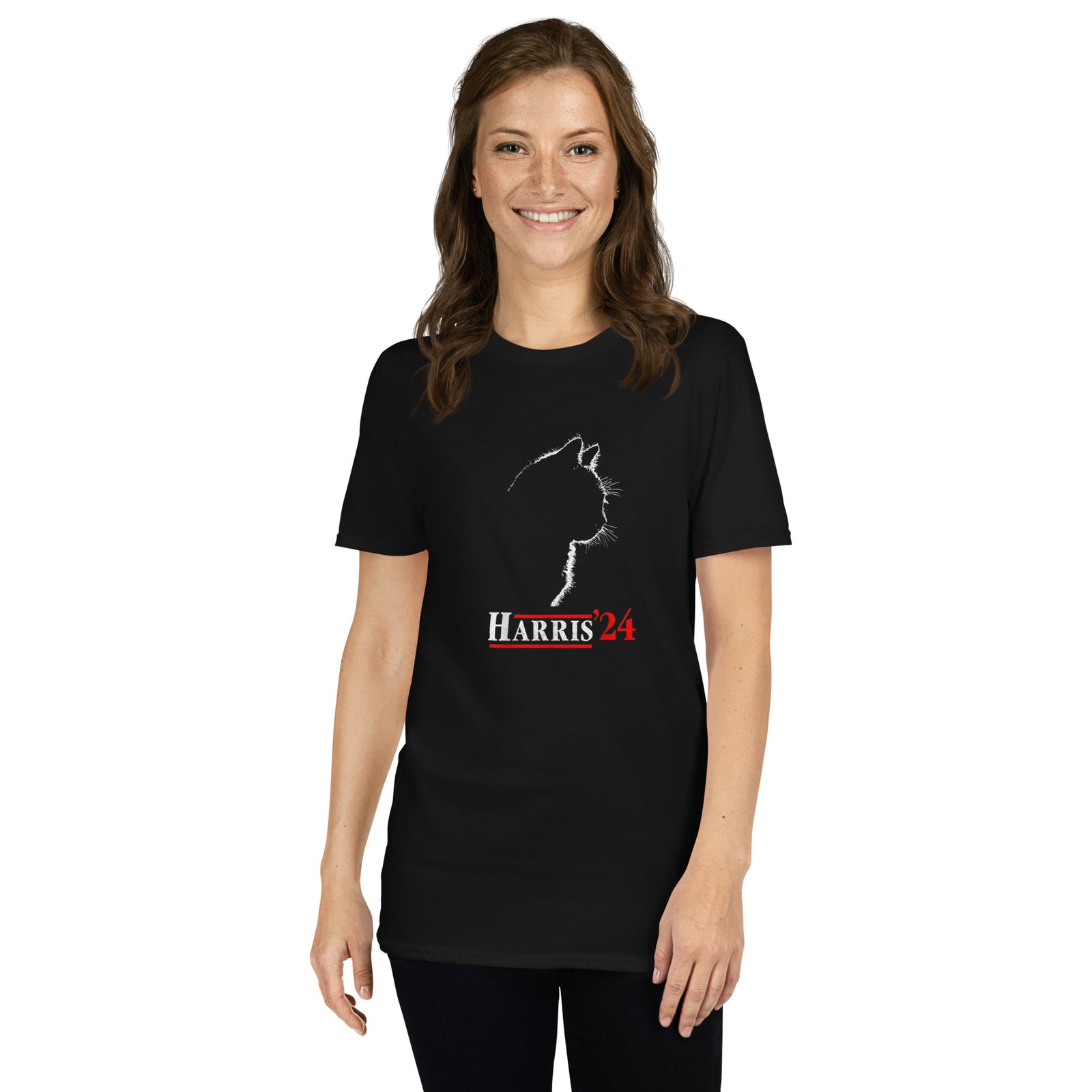 Kamala Harris Cat Short-Sleeve Unisex T-Shirt