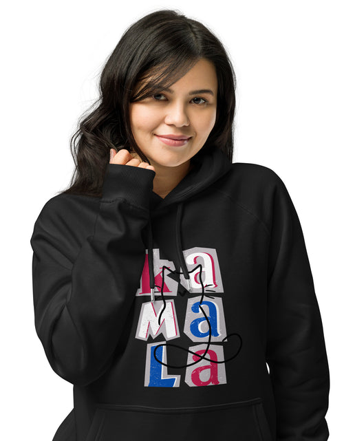 Load image into Gallery viewer, Kamala Blocks Unisex eco raglan hoodie
