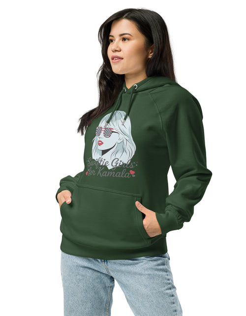 Load image into Gallery viewer, Swiftie&#39;s for Kamala Harris for President Hoodie Unisex eco raglan hoodie
