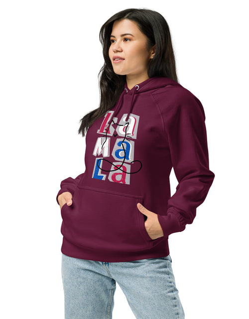 Load image into Gallery viewer, Kamala Blocks Unisex eco raglan hoodie
