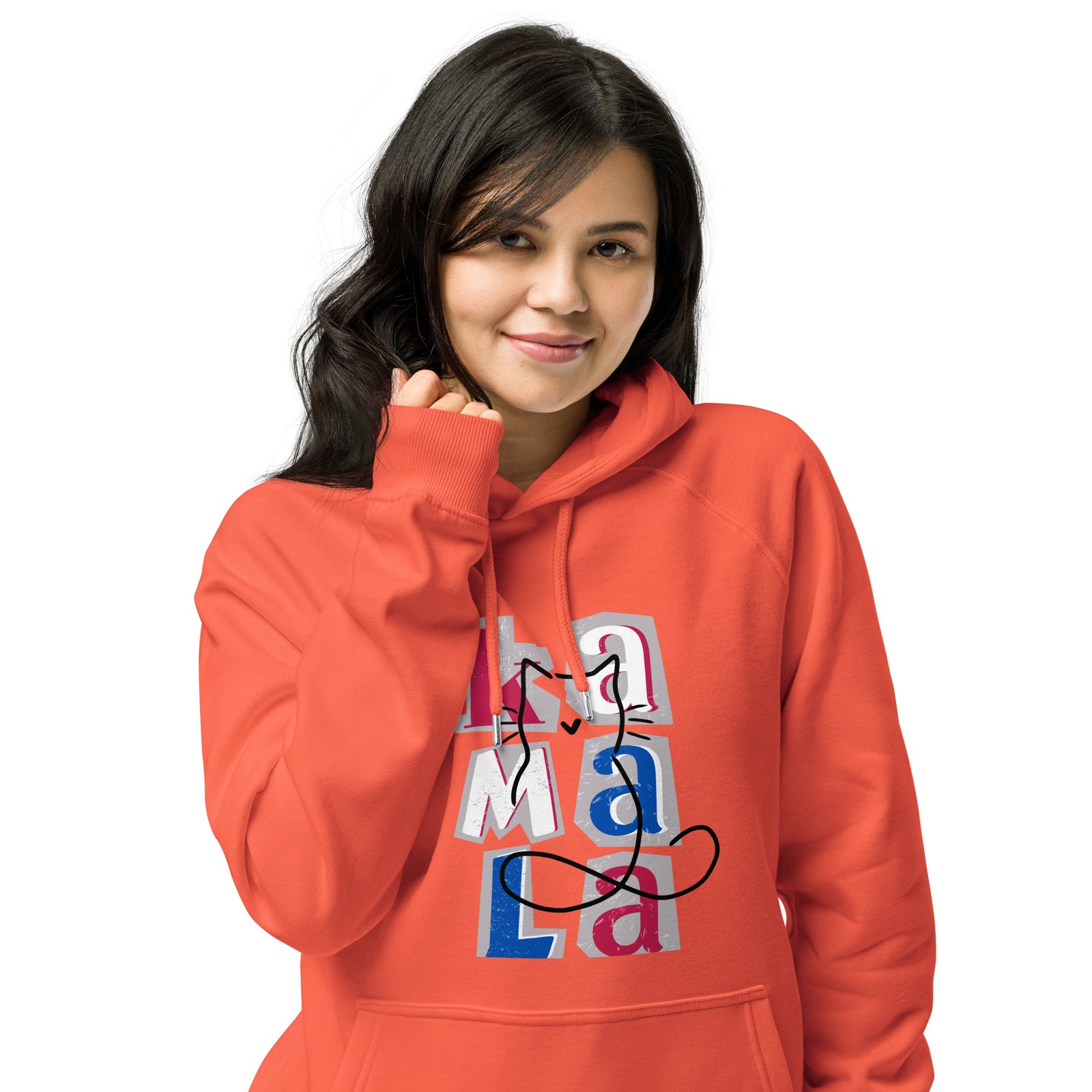 Kamala Blocks Unisex eco raglan hoodie