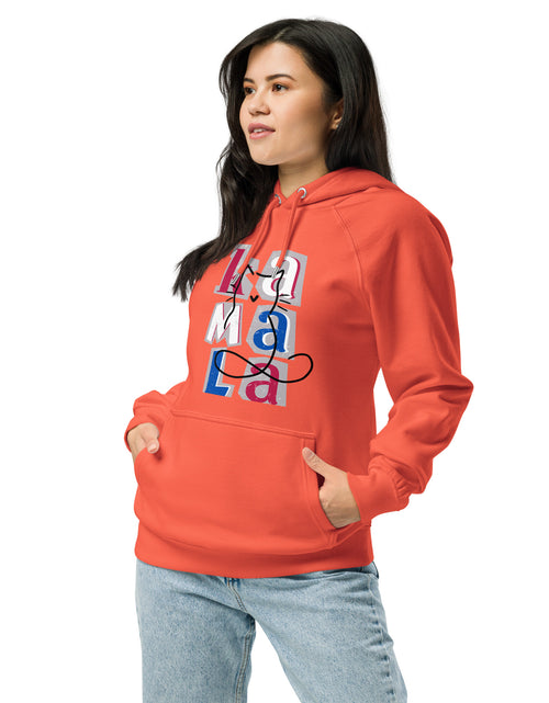 Load image into Gallery viewer, Kamala Blocks Unisex eco raglan hoodie
