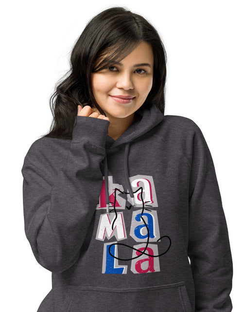 Load image into Gallery viewer, Kamala Blocks Unisex eco raglan hoodie
