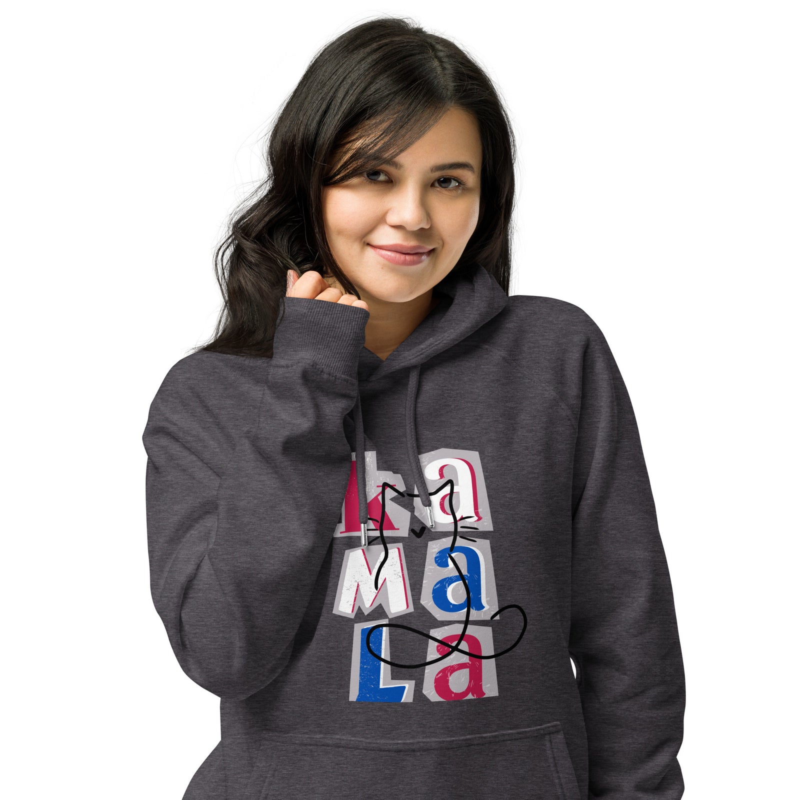 Kamala Blocks Unisex eco raglan hoodie