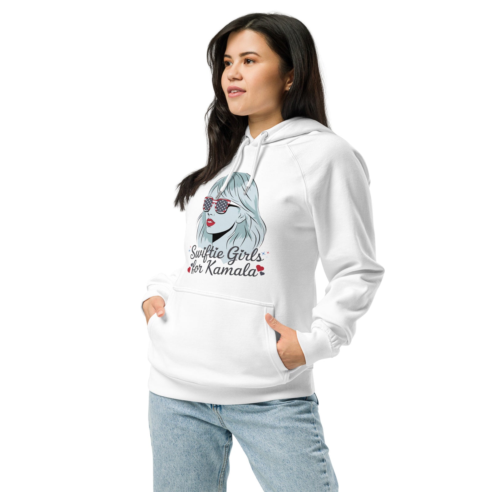 Swiftie's for Kamala Harris for President Hoodie Unisex eco raglan hoodie