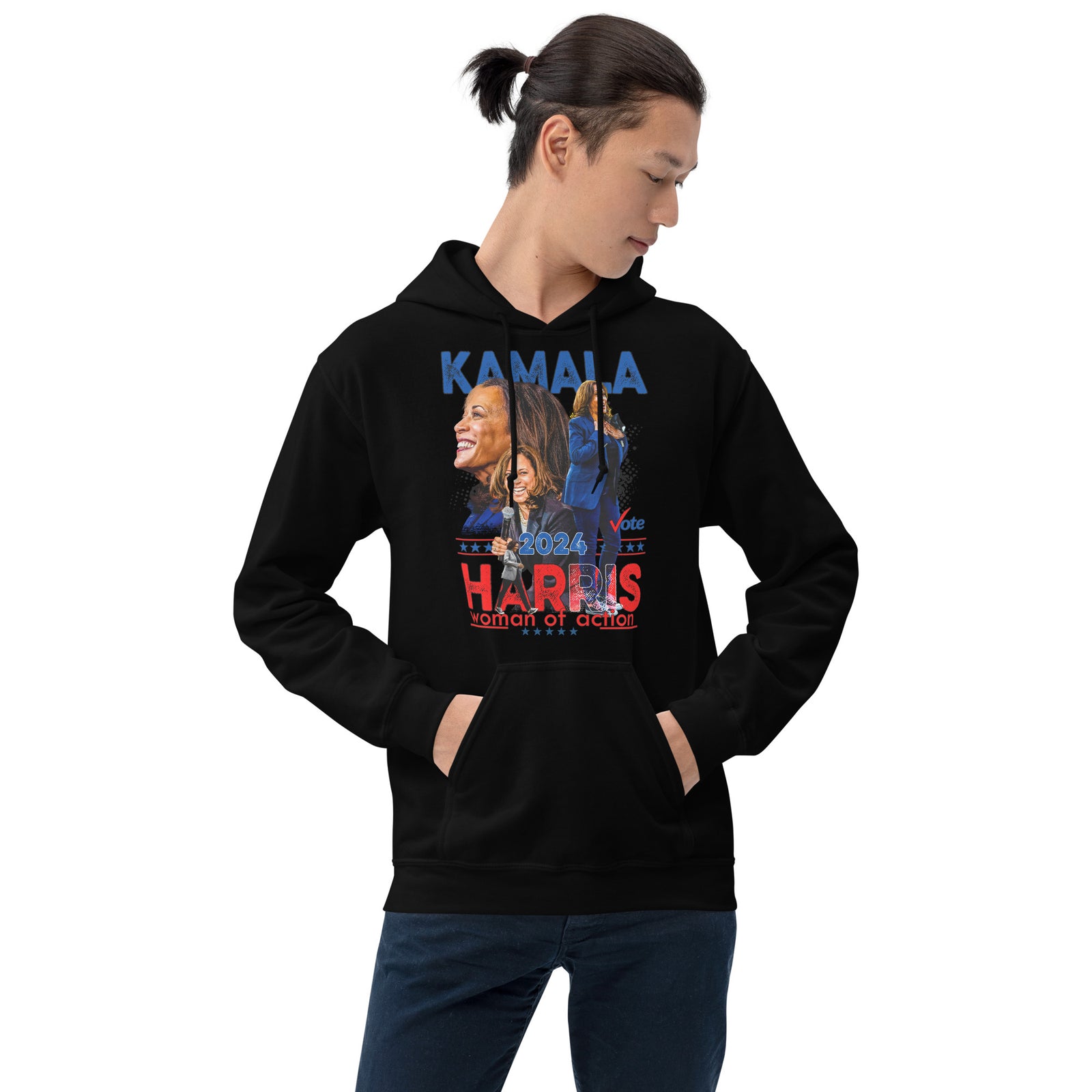 Kamala Harris - A Woman of Action Unisex Hoodie