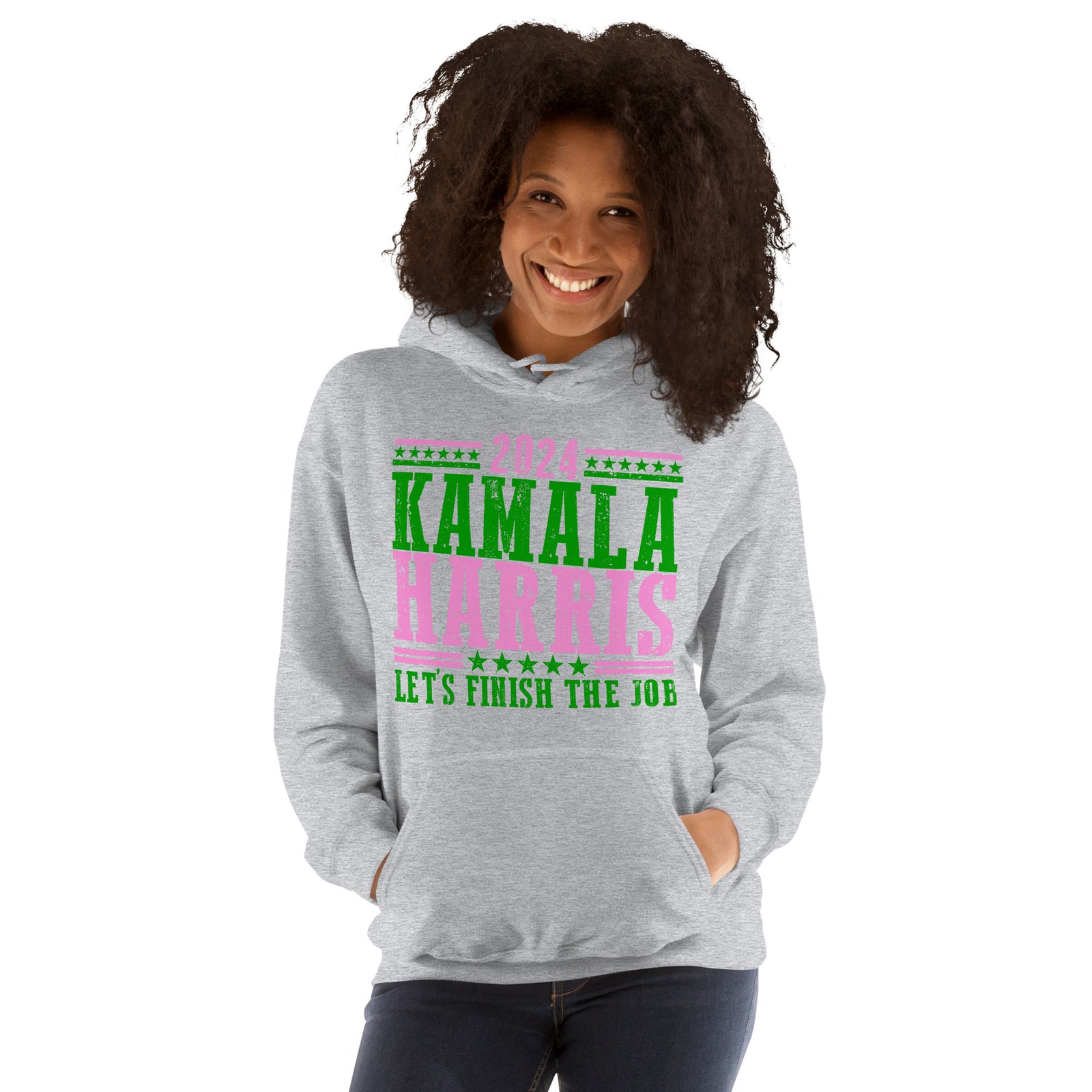 2024 Kamala Harris - Let's Finish the Job - Unisex Hoodie