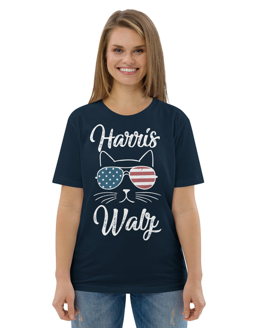 Load image into Gallery viewer, Harris Walz Plus Kitty Unisex organic cotton t-shirt
