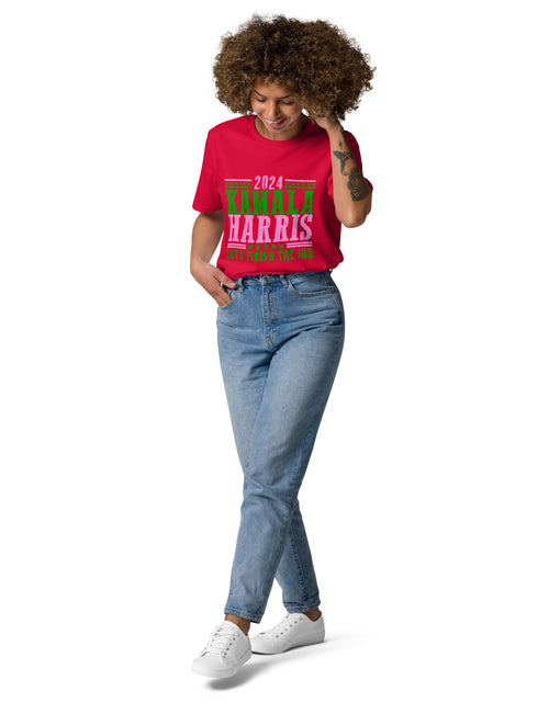 Load image into Gallery viewer, 2024 Kamala Harris - Let&#39;s Finish the Job - Unisex organic cotton t-shirt
