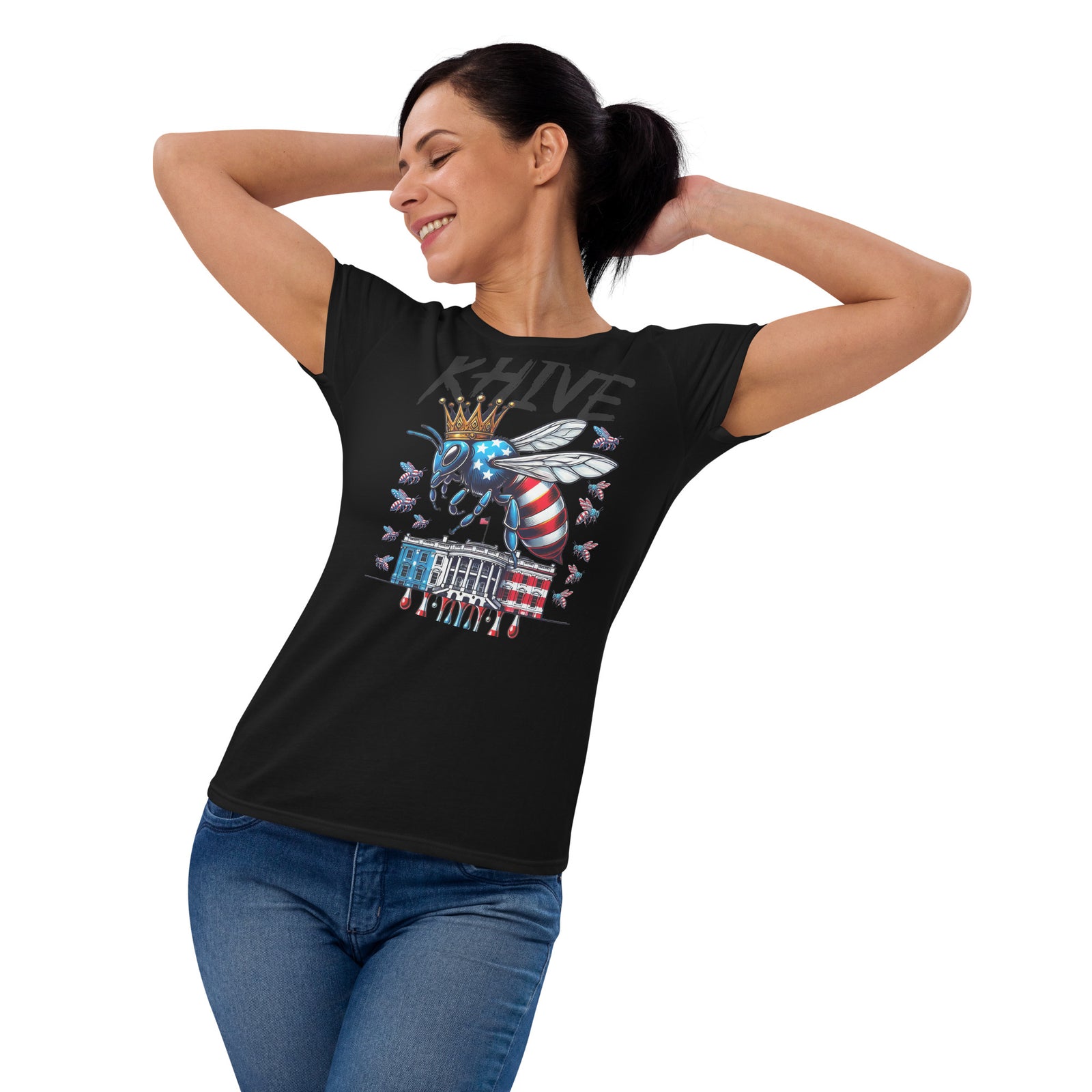 KHive Madam President Kamala Harris Women's short sleeve t-shirt