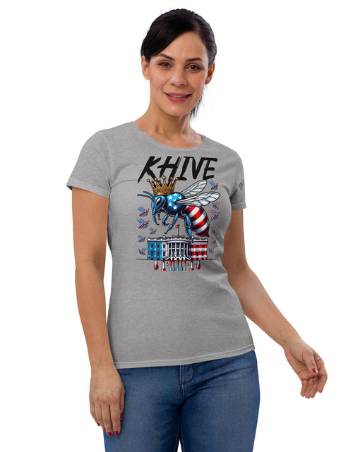 Load image into Gallery viewer, KHive Madam President Kamala Harris Women&#39;s short sleeve t-shirt
