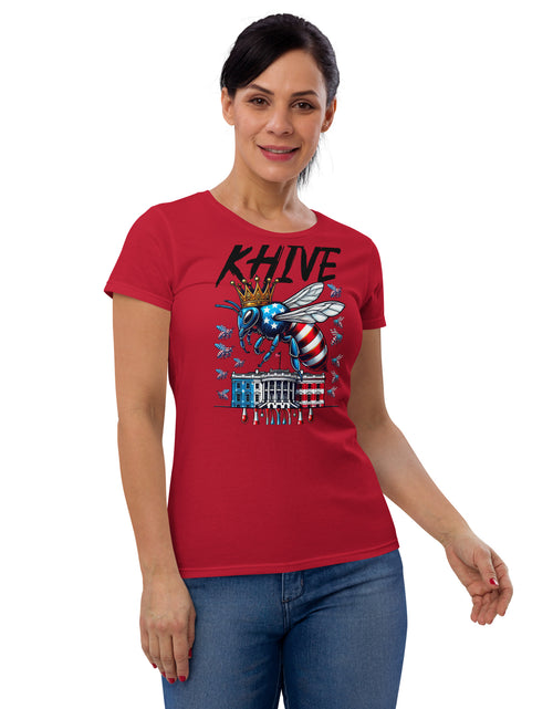 Load image into Gallery viewer, KHive Madam President Kamala Harris Women&#39;s short sleeve t-shirt
