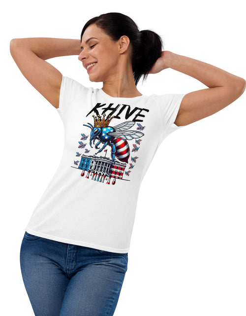 Load image into Gallery viewer, KHive Madam President Kamala Harris Women&#39;s short sleeve t-shirt
