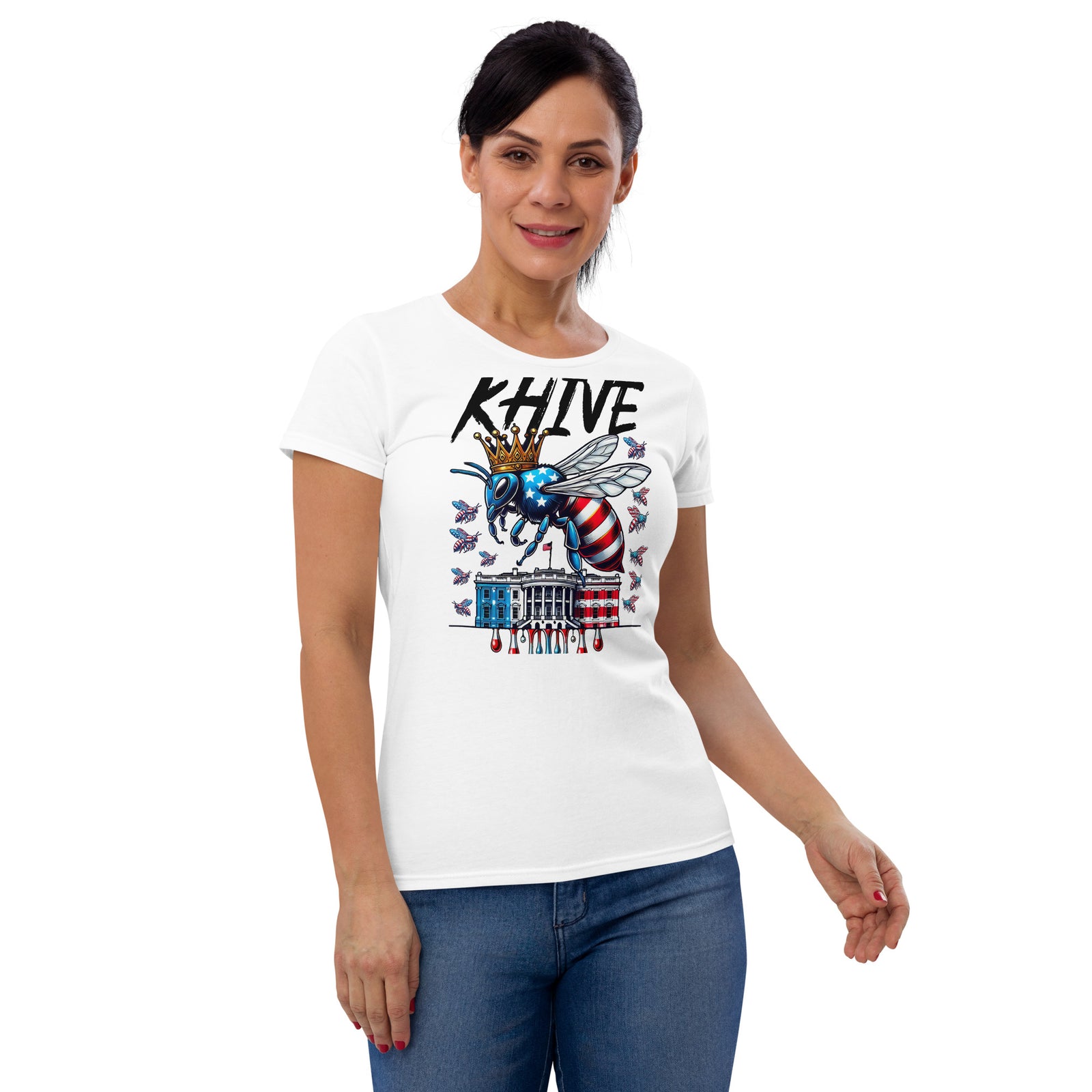 KHive Madam President Kamala Harris Women's short sleeve t-shirt