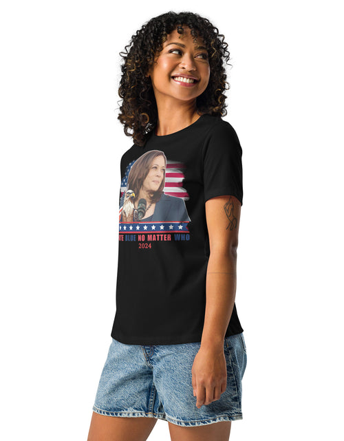 Load image into Gallery viewer, Vote Blue No Matter Who  Relaxed T-Shirt
