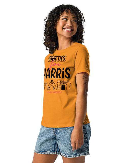 Load image into Gallery viewer, Swifties for Kamala Harris for President Women&#39;s Relaxed T-Shirt
