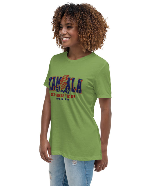 Load image into Gallery viewer, Kamala - Let&#39;s Finish the Job Women&#39;s Relaxed T-Shirt
