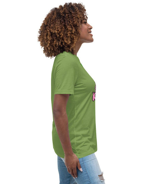 Load image into Gallery viewer, I&#39;m with Kamala - Pink and Green Women&#39;s Relaxed T-Shirt
