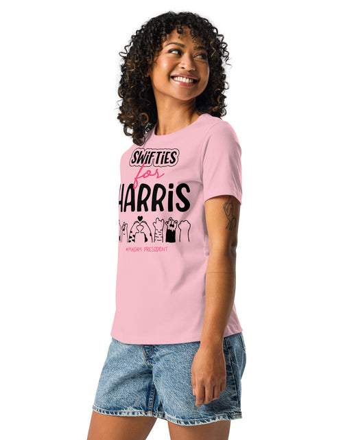 Load image into Gallery viewer, Swifties for Kamala Harris for President Women&#39;s Relaxed T-Shirt
