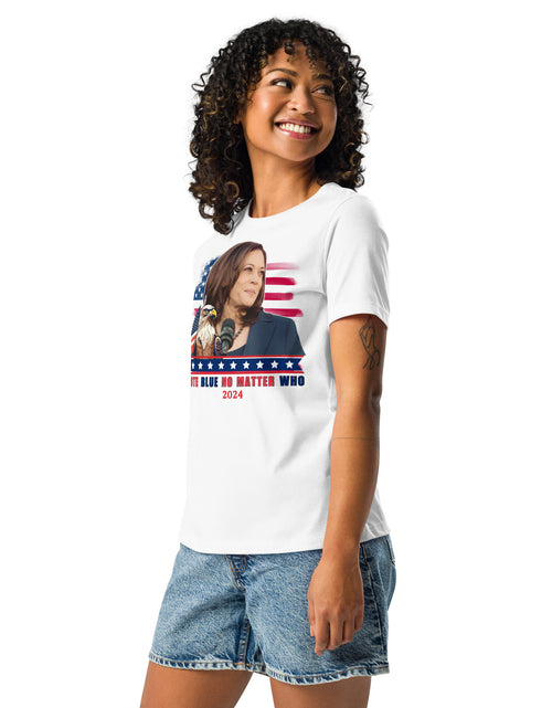 Load image into Gallery viewer, Vote Blue No Matter Who  Relaxed T-Shirt
