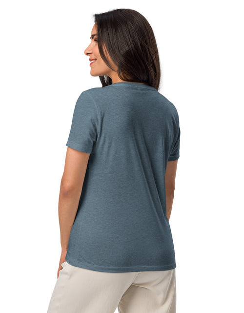 Load image into Gallery viewer, Kamala Blocks Women’s relaxed v-neck t-shirt
