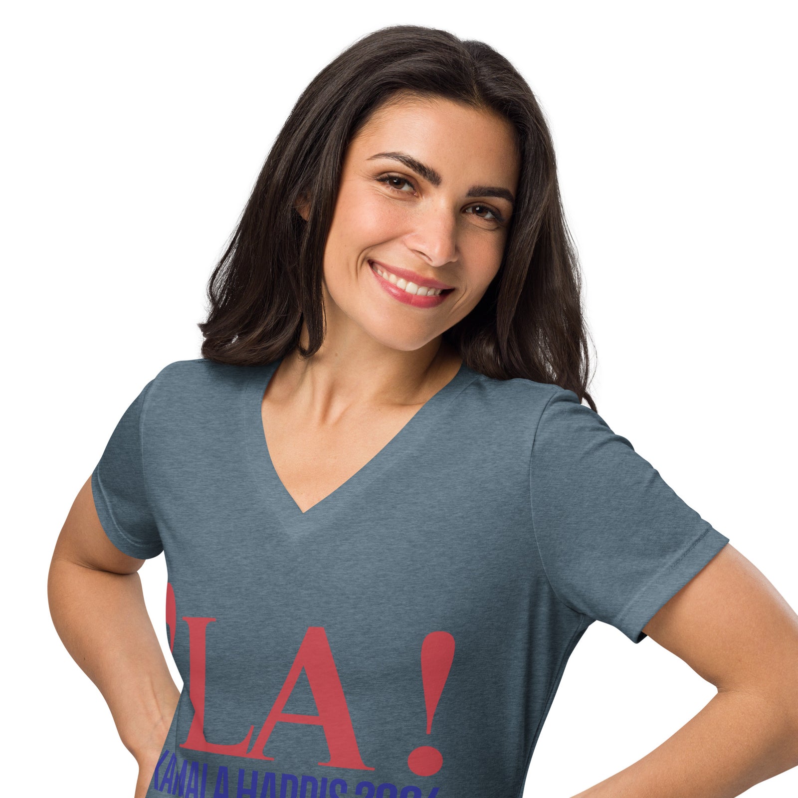 LA! Kamala Harris 2024 Women’s relaxed v-neck t-shirt