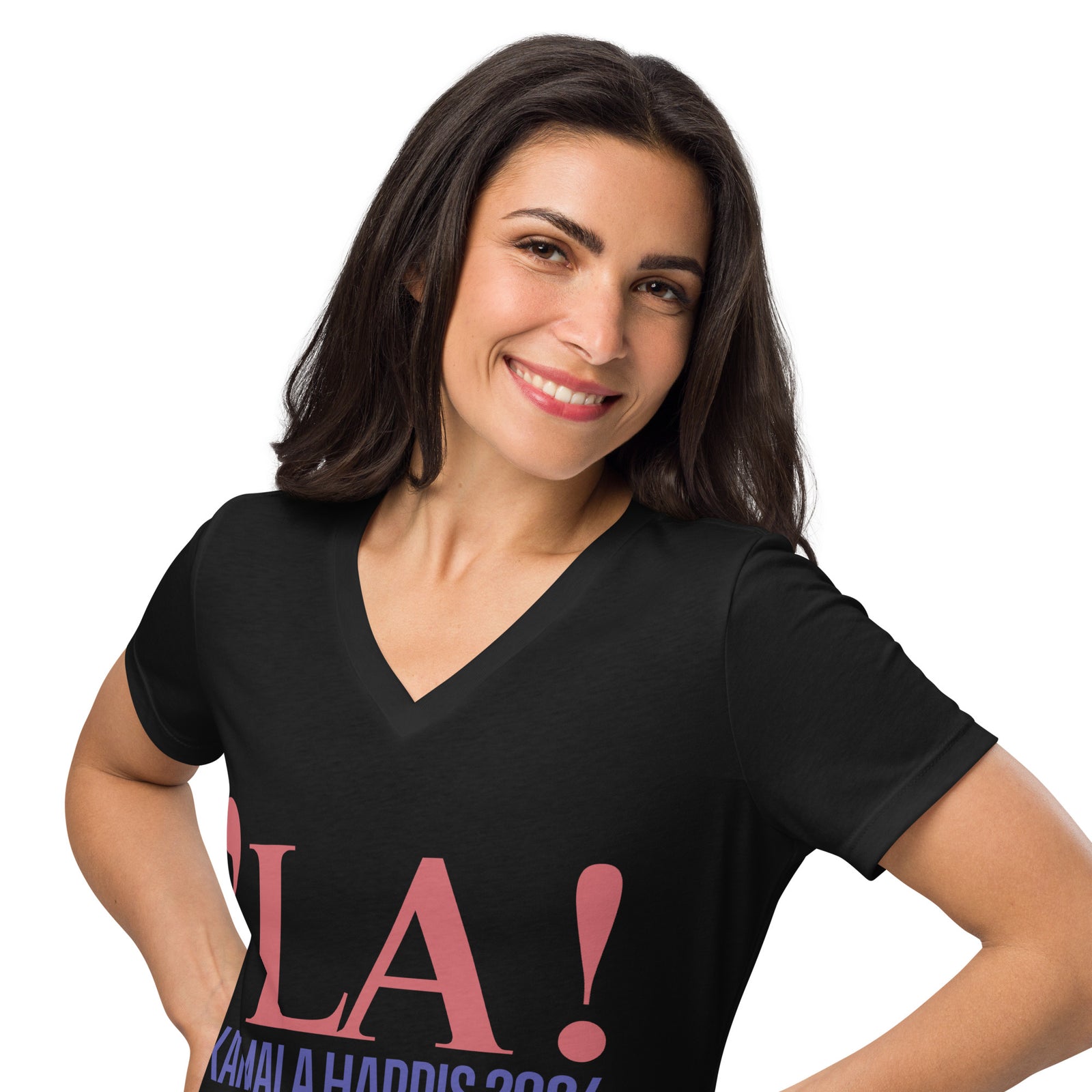 LA! Kamala Harris 2024 Women’s relaxed v-neck t-shirt