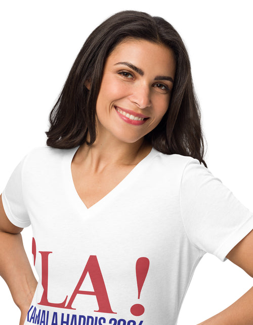 Load image into Gallery viewer, LA! Kamala Harris 2024 Women’s relaxed v-neck t-shirt
