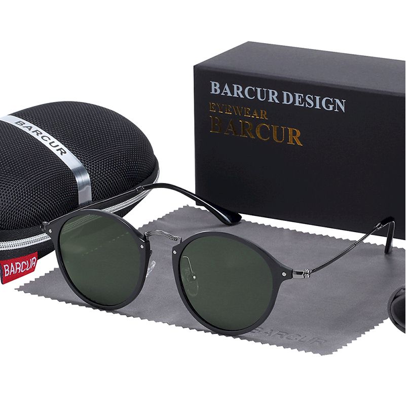 BARCUR Luxury Retro Aluminum Magnesium Vintage Women Sunglasses