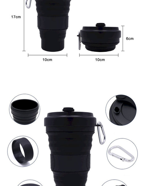 Load image into Gallery viewer, Collapsible Silicone Travel Coffee Cup With Lids
