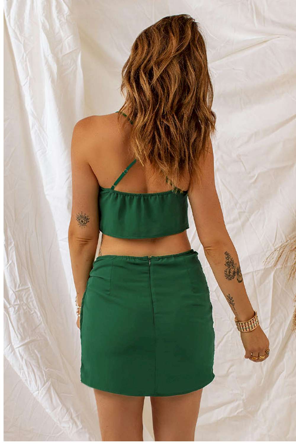 Feel Beautiful in this Crop Top and Wrap Skirt Set