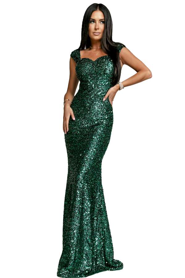 Radiant Sweetheart Neckline Sequin Prom Dress