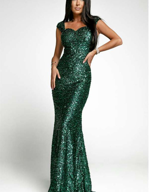 Load image into Gallery viewer, Radiant Sweetheart Neckline Sequin Prom Dress
