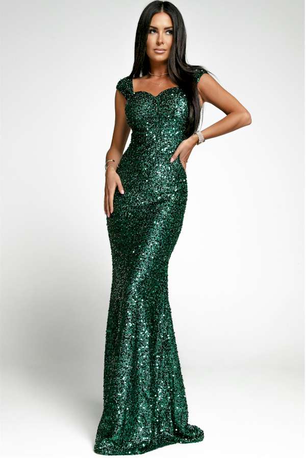 Radiant Sweetheart Neckline Sequin Prom Dress