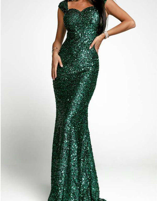 Load image into Gallery viewer, Radiant Sweetheart Neckline Sequin Prom Dress
