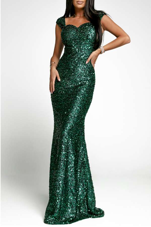 Radiant Sweetheart Neckline Sequin Prom Dress