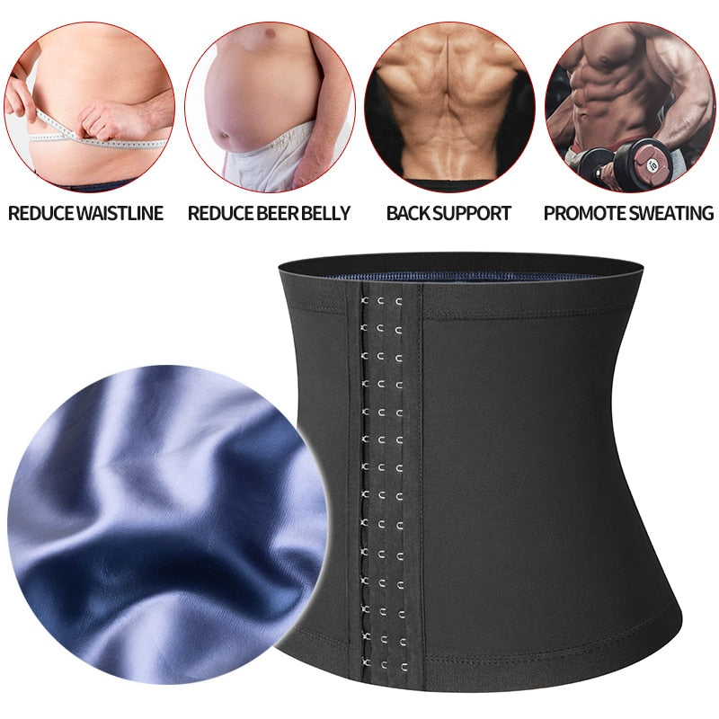 Mens Abdomen Reducer Waist Trainer Belly Shapewear Slim Ultra Light Belt