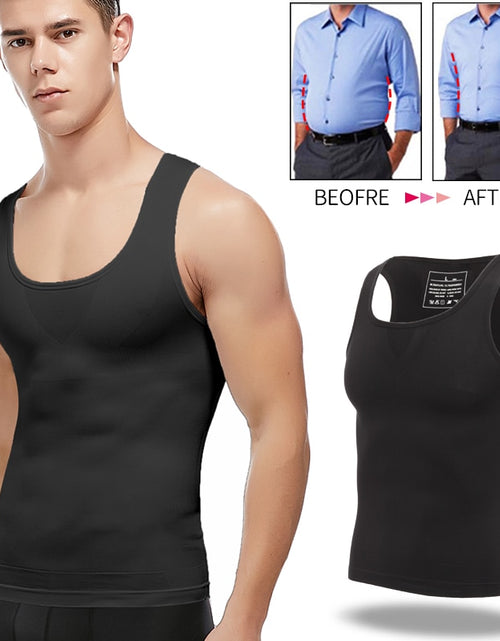 Load image into Gallery viewer, Body Shaper Chest Compression Shirts  Vest Tummy Control Shapewear
