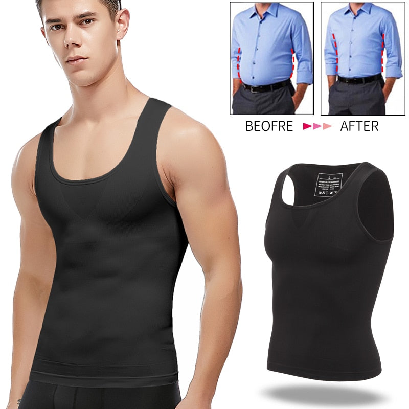 Body Shaper Chest Compression Shirts  Vest Tummy Control Shapewear