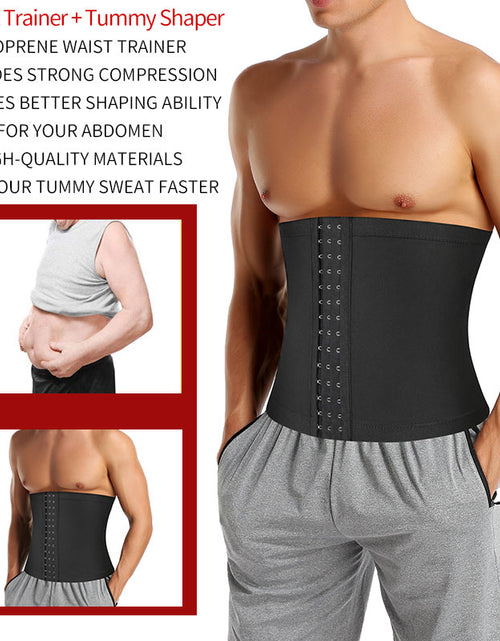 Load image into Gallery viewer, Mens Abdomen Reducer Waist Trainer Belly Shapewear Slim Ultra Light Belt
