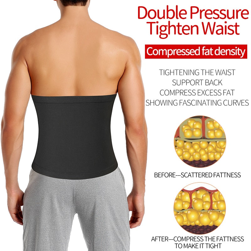 Mens Abdomen Reducer Waist Trainer Belly Shapewear Slim Ultra Light Belt