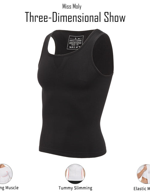 Load image into Gallery viewer, Body Shaper Chest Compression Shirts  Vest Tummy Control Shapewear
