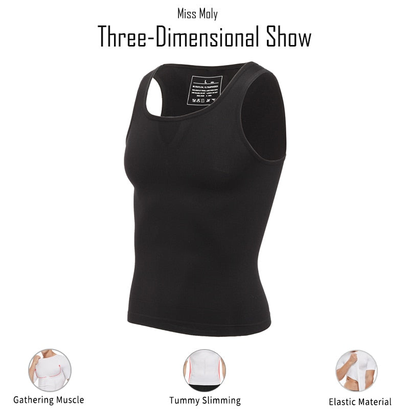 Body Shaper Chest Compression Shirts  Vest Tummy Control Shapewear