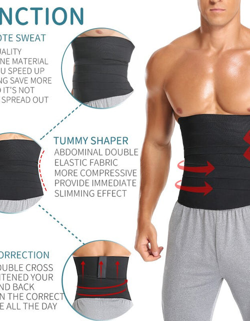 Load image into Gallery viewer, Male Abdomen Reducer Snatch Me Up Bandage Wrap Slimming Belt
