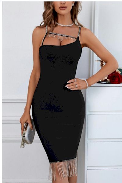 High Stretch One Shoulder Rhinestone Luxurious Mini Dress