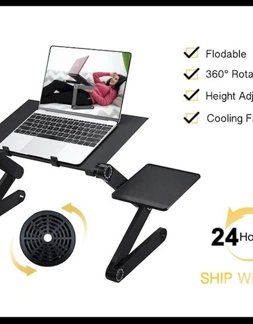 Load image into Gallery viewer, Adjustable Aluminum Laptop  Ergonomic Portable Desk With Mouse Pad
