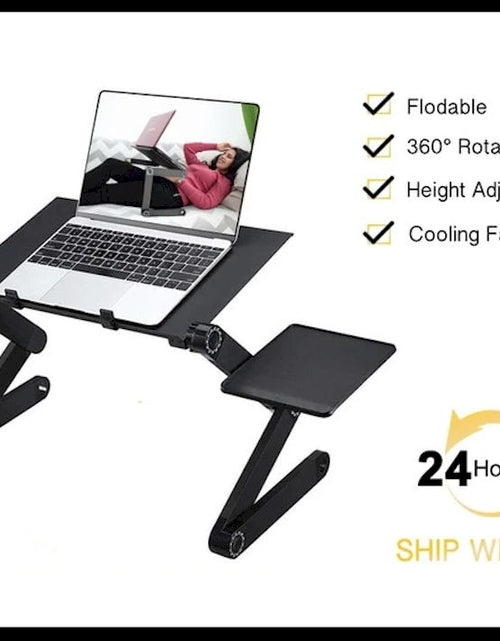 Load image into Gallery viewer, Adjustable Aluminum Laptop  Ergonomic Portable Desk With Mouse Pad
