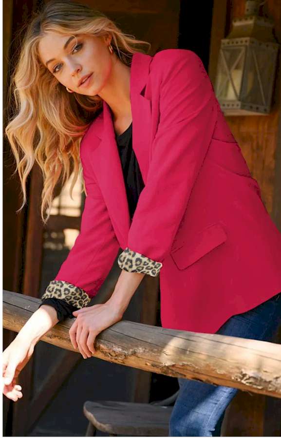 Leopard Lined Blazer