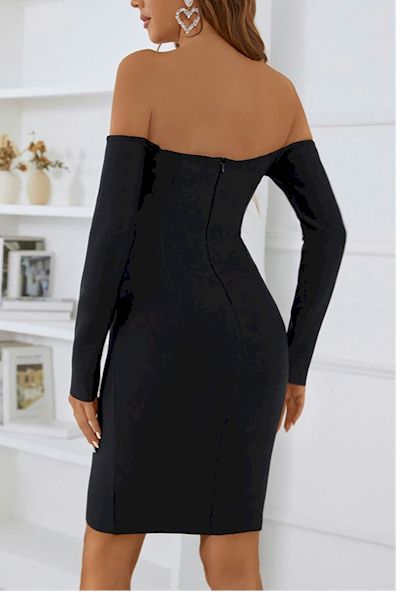 Make Them Speakless Side Slit Stylish Luxurious Mini Dress