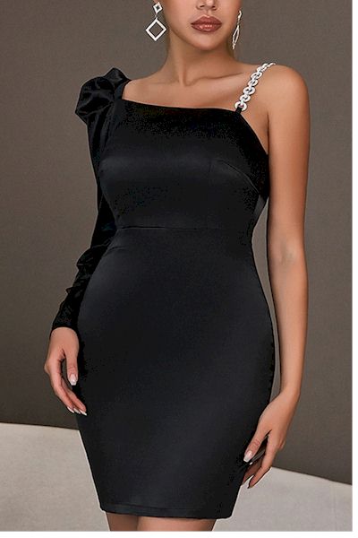 Load image into Gallery viewer, Sexy One Shoulder Bodycon Mini Prom Dress
